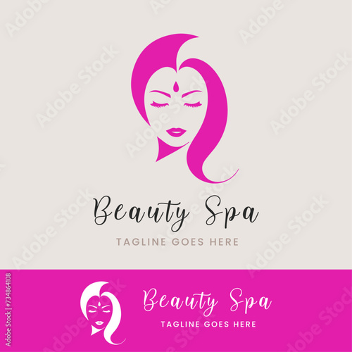 Beauty spa logo design template