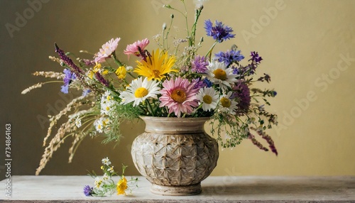 Wallpaper Mural bouquet of flowers in a vase Torontodigital.ca