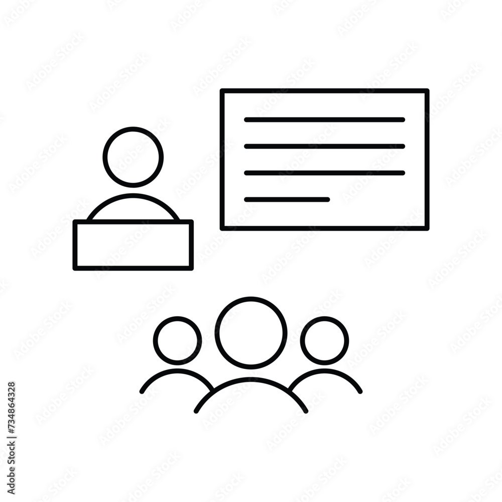 Training line icon Training line icon