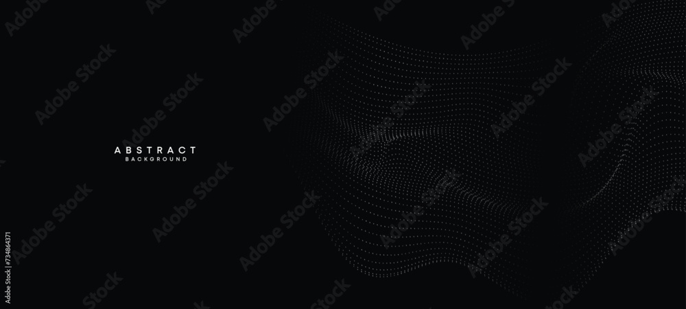Abstract black, white Gradient Flowing Dot Waving Particle geometric Technology Background. Digital Futuristic duck grey Gradient Dotted Wave. Concept For Science, Music cover, website, header Abstract black, white Gradient Flowing Dot Waving Particle geometric Technology Background. Digital Futuristic duck grey Gradient Dotted Wave. Concept For Science, Music cover, website, header