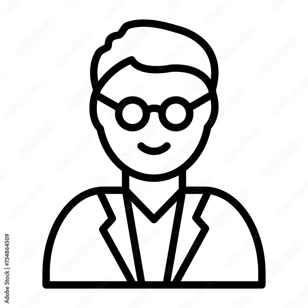 Scientist line icon