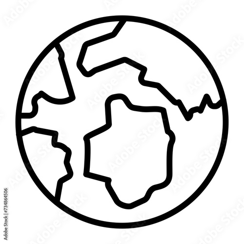 Earth line icon