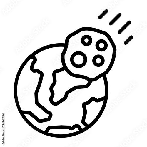 Meteor line icon