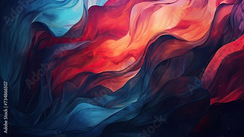 A dark background with colorful water swirling photo