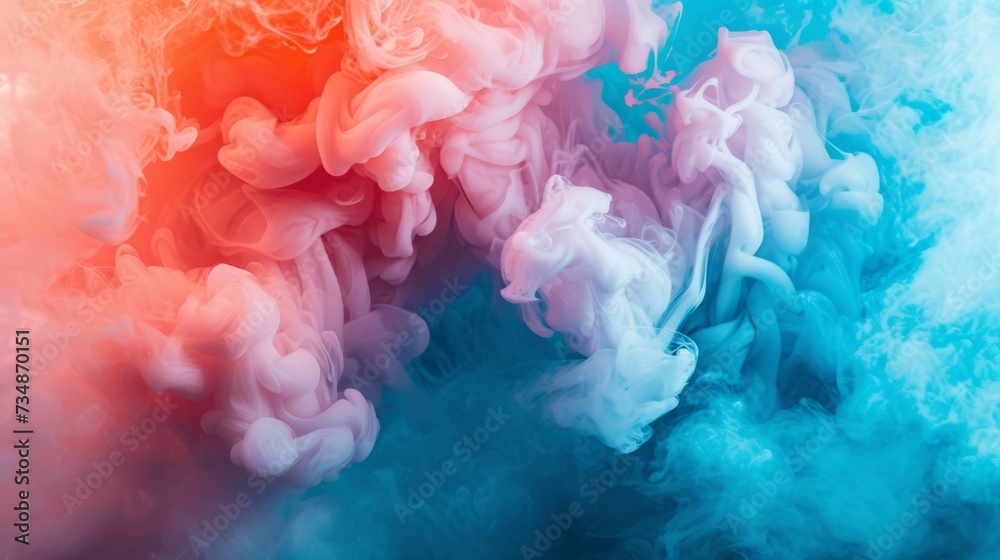 Vibrant Haze Abstract Smokey Art in Pink, Azure, Turquoise, and Orange Palette Vibrant Haze Abstract Smokey Art in Pink, Azure, Turquoise, and Orange Palette