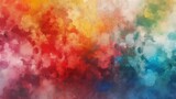 Color Blend Fantasy Abstract Smokey Watercolor Design in Light Crimson and Dark Azure