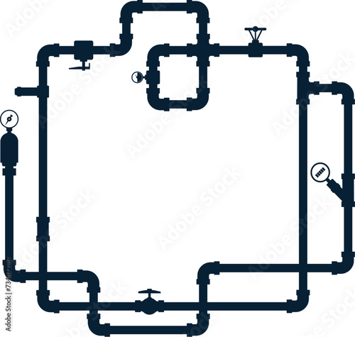 Water pipe system banner for plumbing. Design banner background for plumbing work