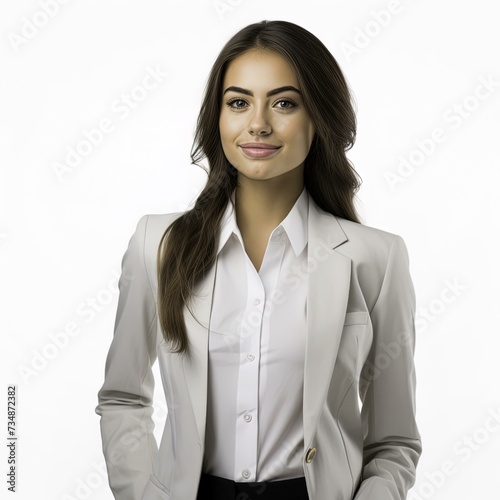 portrait of a businesswoman on an isolated background