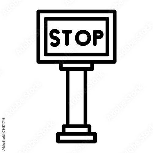 Stop line icon