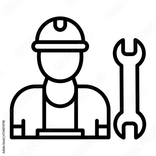Mechanic line icon