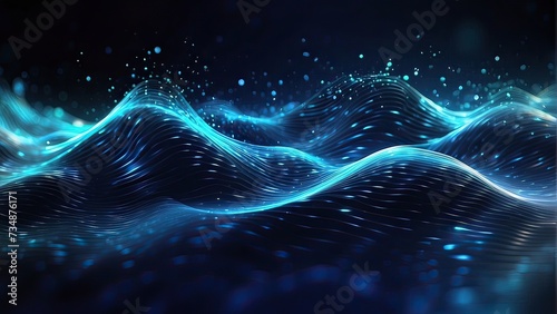 Beautiful abstract wave technology background with blue light digital effect, business concept, Modern Circuit Board Texture Background, Circuit Board Texture with Modern Design, Circuit Board Texture