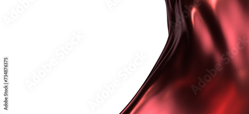 Abstract red cloth swaying ...