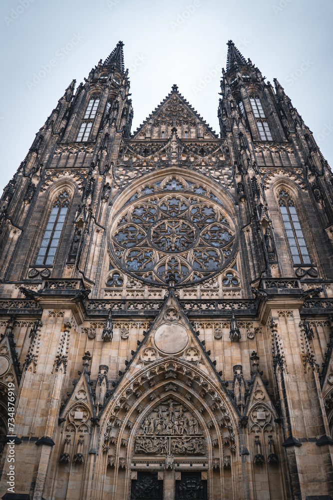 Fototapeta premium View of Prague Castle in the Czech Republic from below