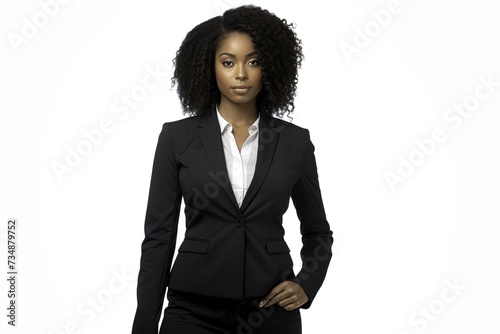 portrait of a businesswoman on an isolated background