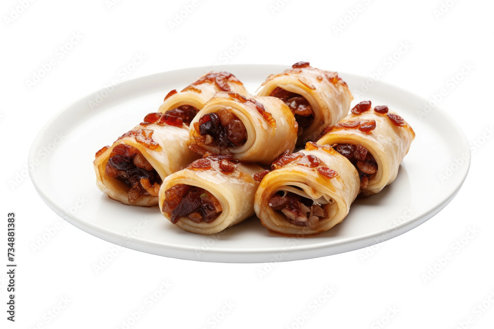 Classic Red Rice Raisin Roll Recipe Isolated On Transparent Background