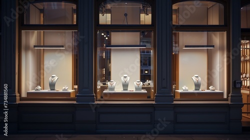 Jewelry shop window display : Generative AI photo