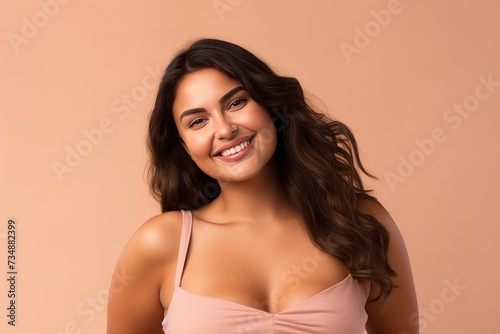 Beautiful fat latin young woman.