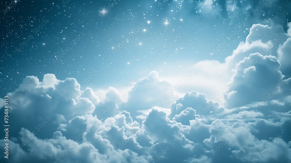 backgrounds night sky with stars and clouds. : Generative AI backgrounds night sky with stars and clouds. : Generative AI