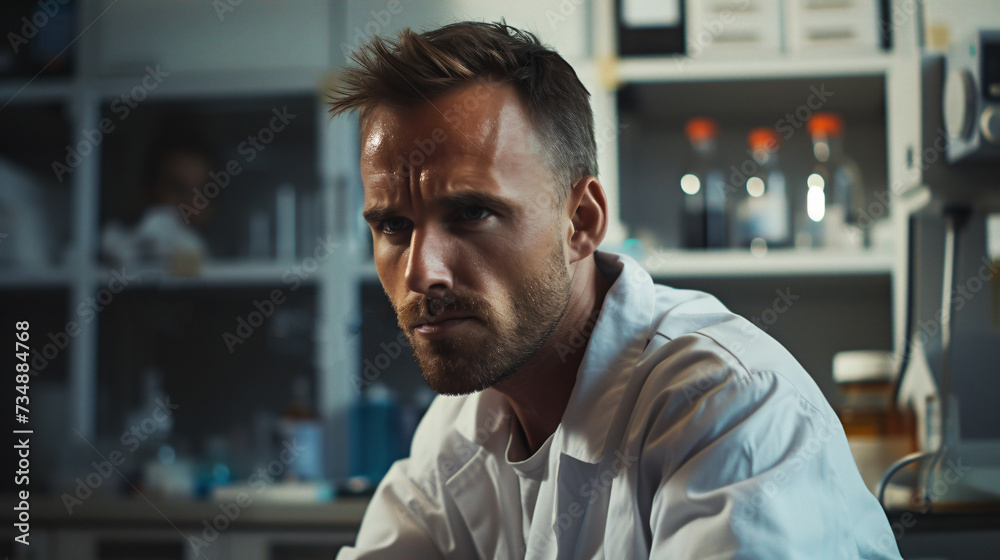 Scientist portrait. Scientist portrait.
