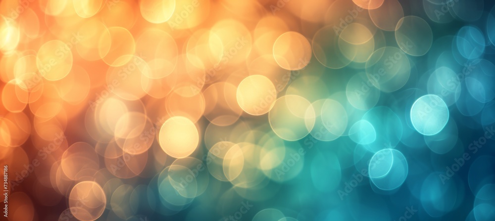 Abstract bokeh banner background with silver bokeh on defocused teal green and coral colors Abstract bokeh banner background with silver bokeh on defocused teal green and coral colors