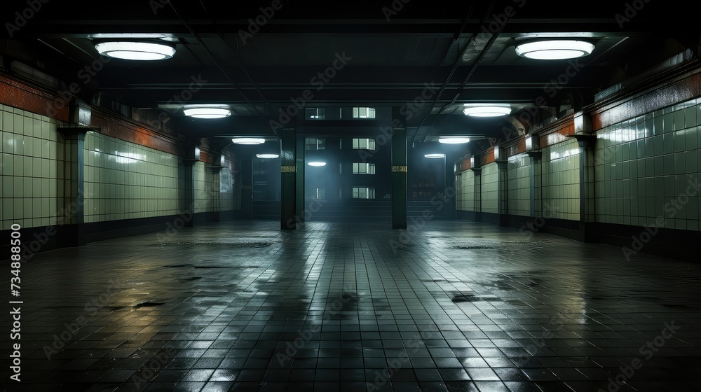abandoned empty subway