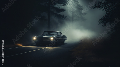 Car driving down a road © Anas