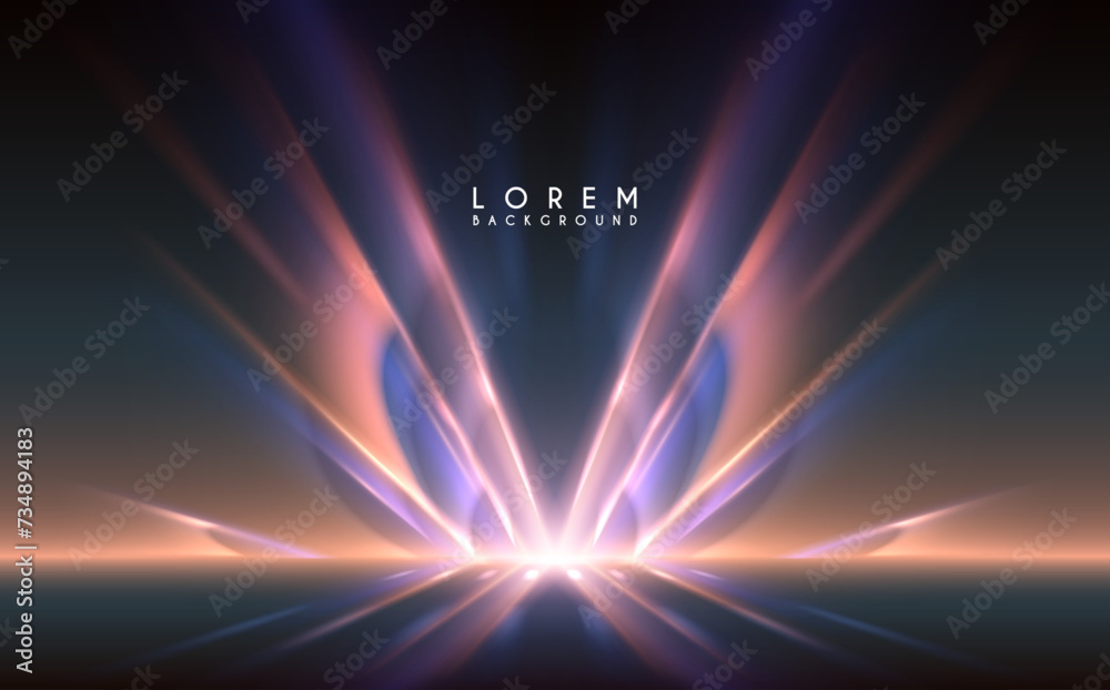 Abstract color light rays background