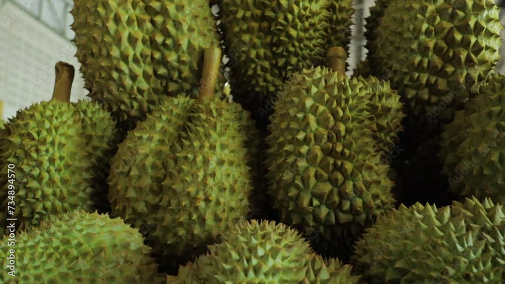 Sliding Close Up Shot For Durian Exporting Grade Sliding Close Up Shot For Durian Exporting Grade