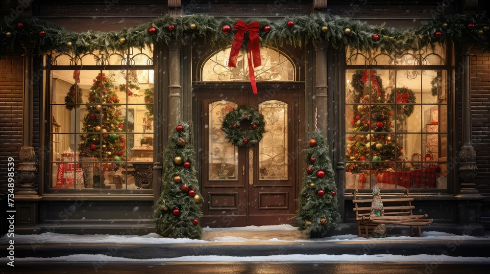 Fototapeta premium vacation closed for holidays christmas