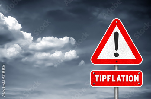 Tipflation - road sign message
