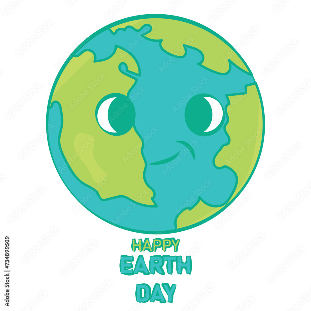 Happy Earth Day. Happy earth day banner illustration, for celebrating major safety Happy Earth Day. Happy earth day banner illustration, for celebrating major safety