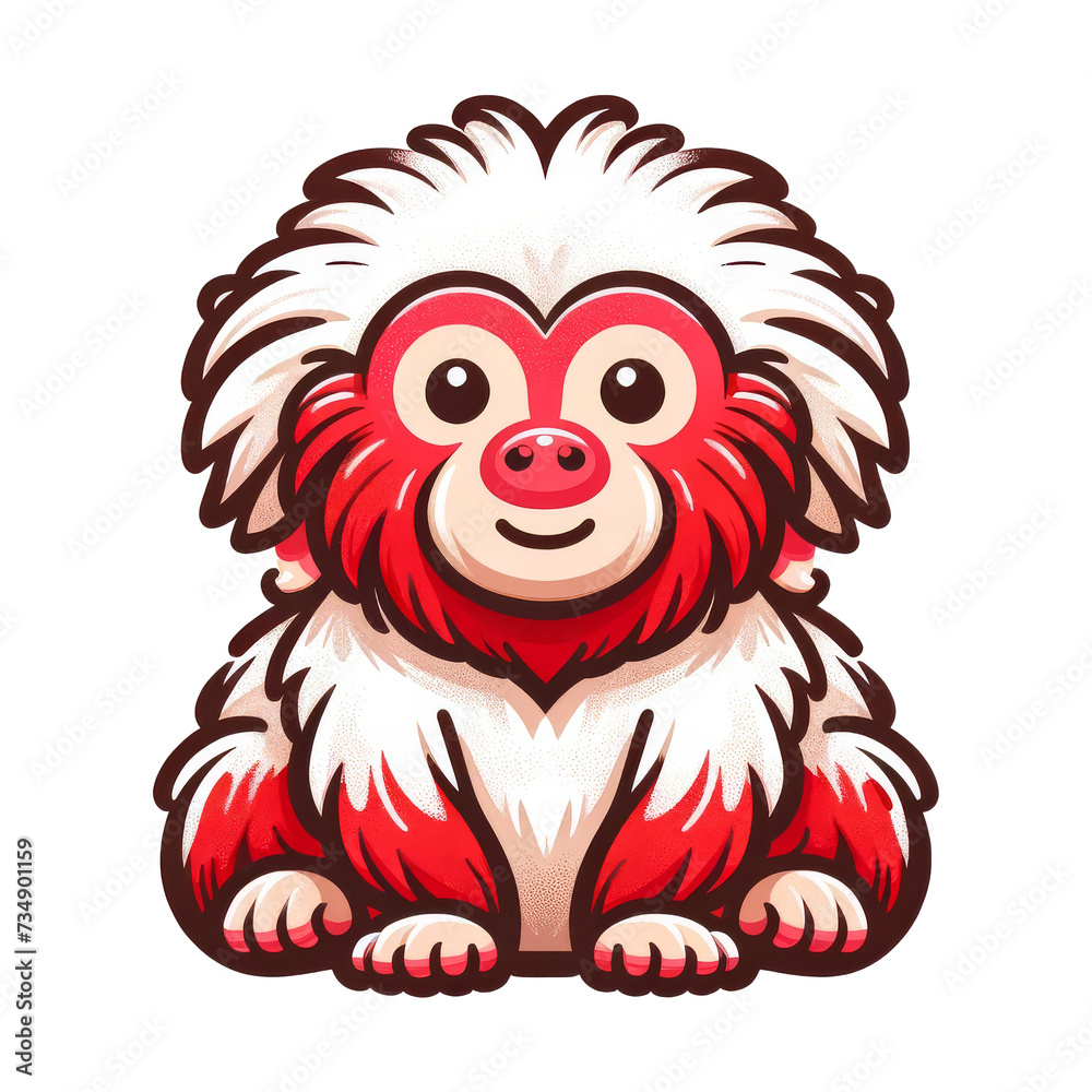 Fototapeta premium Adorable Uakari Cartoon