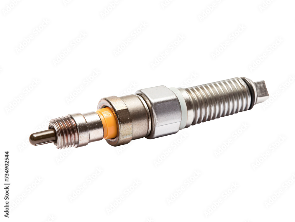 a spark plug with a yellow center a spark plug with a yellow center
