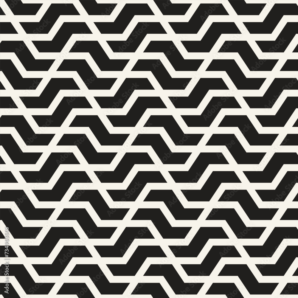 Vector seamless pattern. Repeating geometric elements. Stylish monochrome background design. Vector seamless pattern. Repeating geometric elements. Stylish monochrome background design.