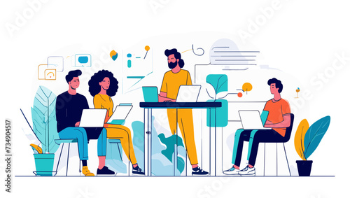 Un grupo de jóvenes trabajando en nuevas tecnologías