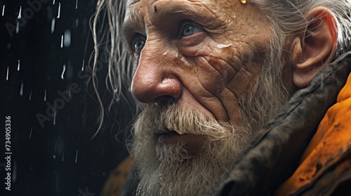portrait of a old man with a beard