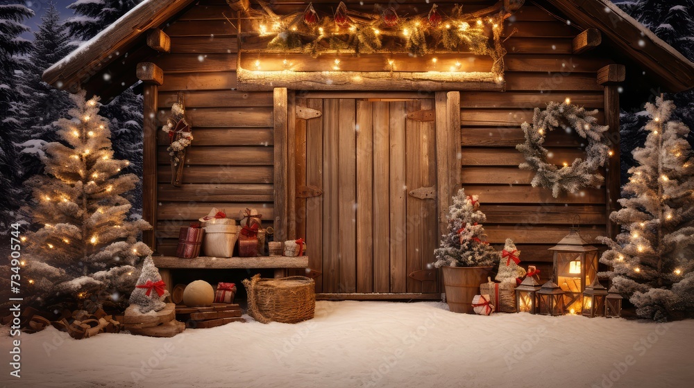 cozy rustic holiday background
