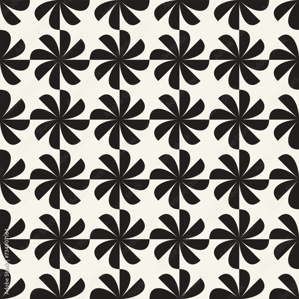 Vector seamless pattern. Repeating geometric elements. Stylish monochrome background design. Vector seamless pattern. Repeating geometric elements. Stylish monochrome background design.