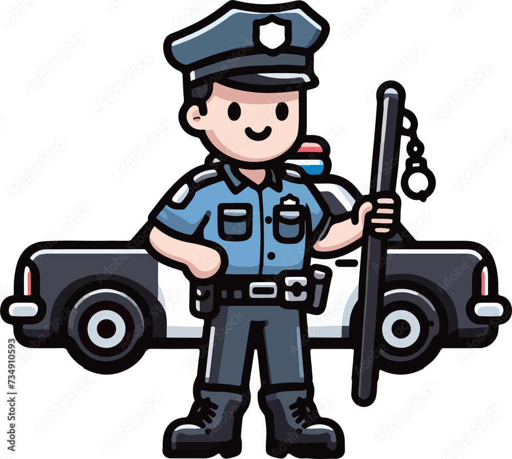 Police illustration artificial intelligence generation Police illustration artificial intelligence generation