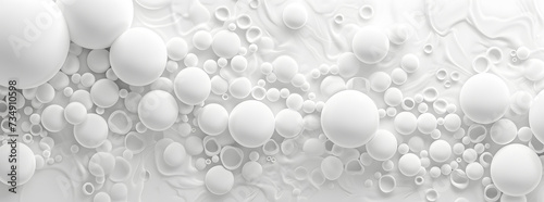 3d abstract background with white bubbles photo