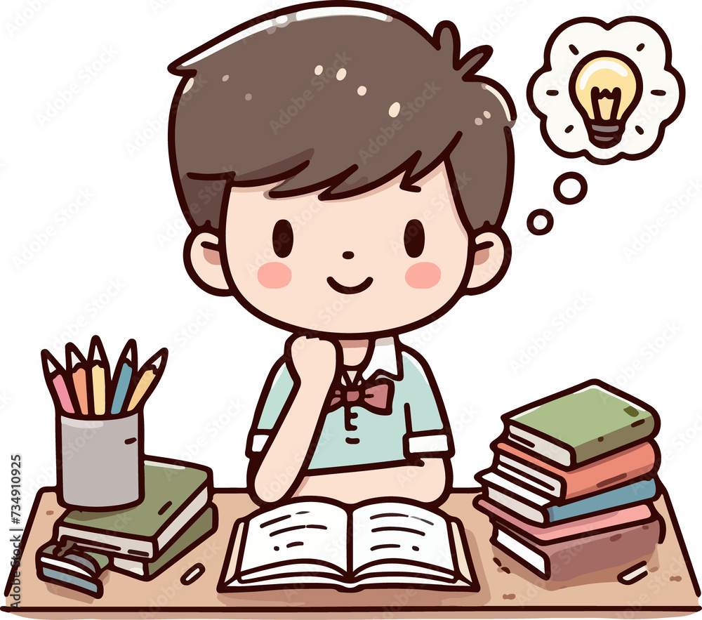 Study illustration artificial intelligence generation Study illustration artificial intelligence generation