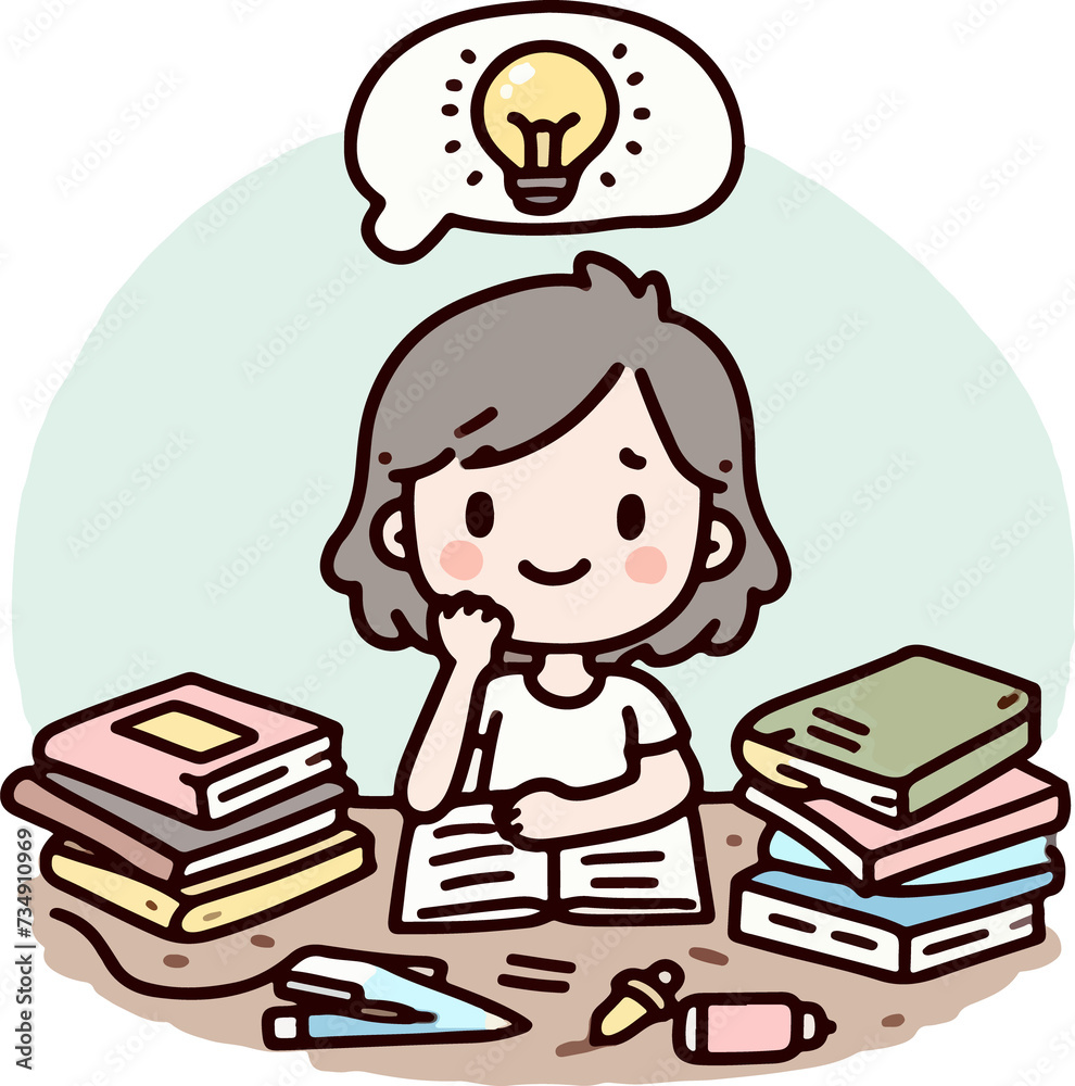 Study illustration artificial intelligence generation Study illustration artificial intelligence generation
