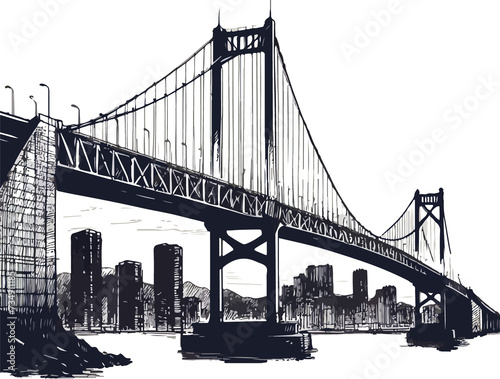 Bridge illustration artificial intelligence generation