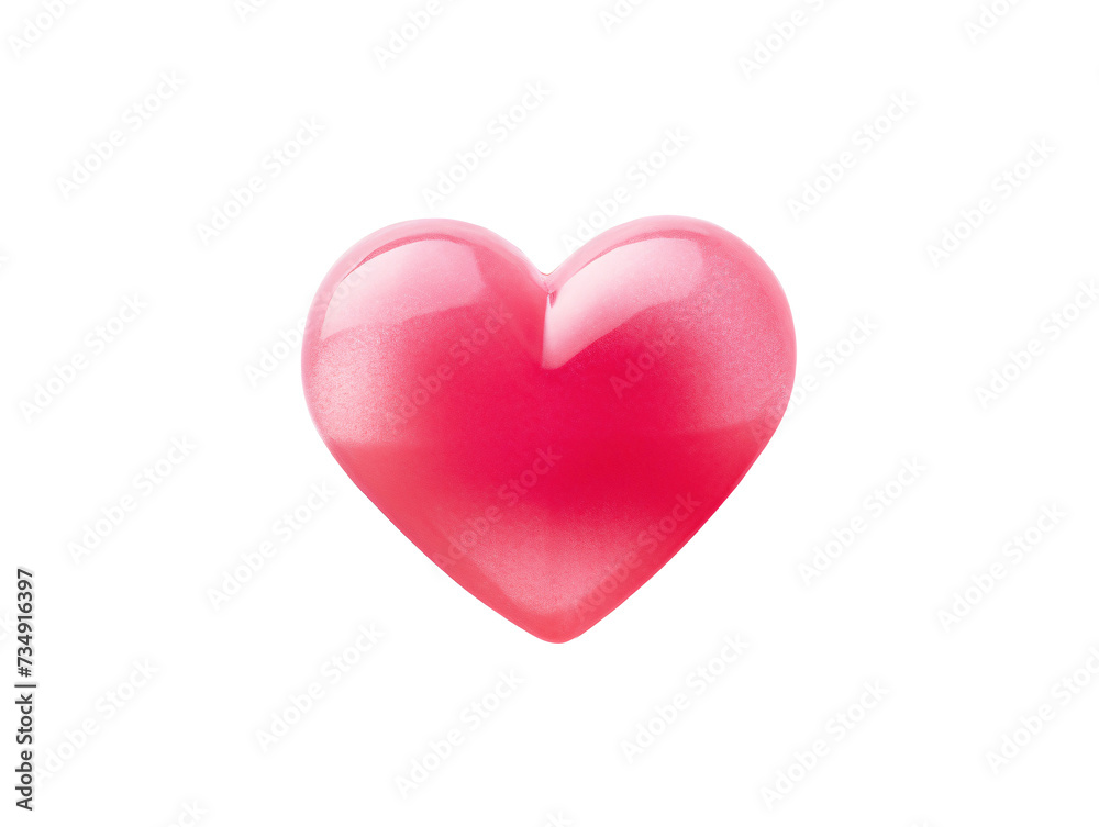 a pink heart with a white background
