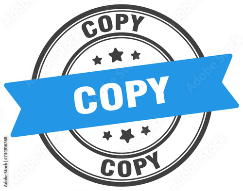 copy stamp. copy label on transparent background. round sign