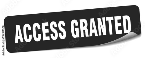 access granted sticker. access granted label