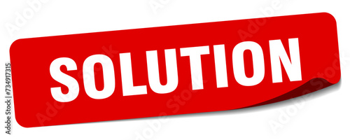 solution sticker. solution label