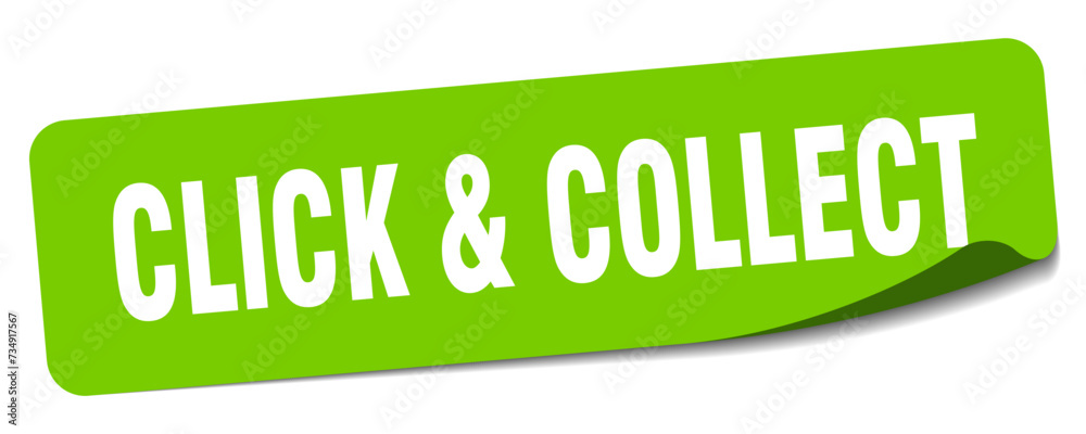 click & collect sticker. click & collect label click & collect sticker. click & collect label