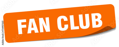 fan club sticker. fan club label