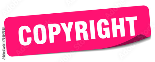 copyright sticker. copyright label